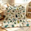Bug World Flannel Blanket Warm Soft Halloween Christmas Couch Warm Cozy Decorative Decor Gift for All Season