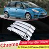 Pour Citroen Grand C4 Picasso 2006 2007 2008 2009 2010 2011 2012 2013 Cache Poignée de Porte Chrome Ensemble Poignées de Porte Accessoires de Style