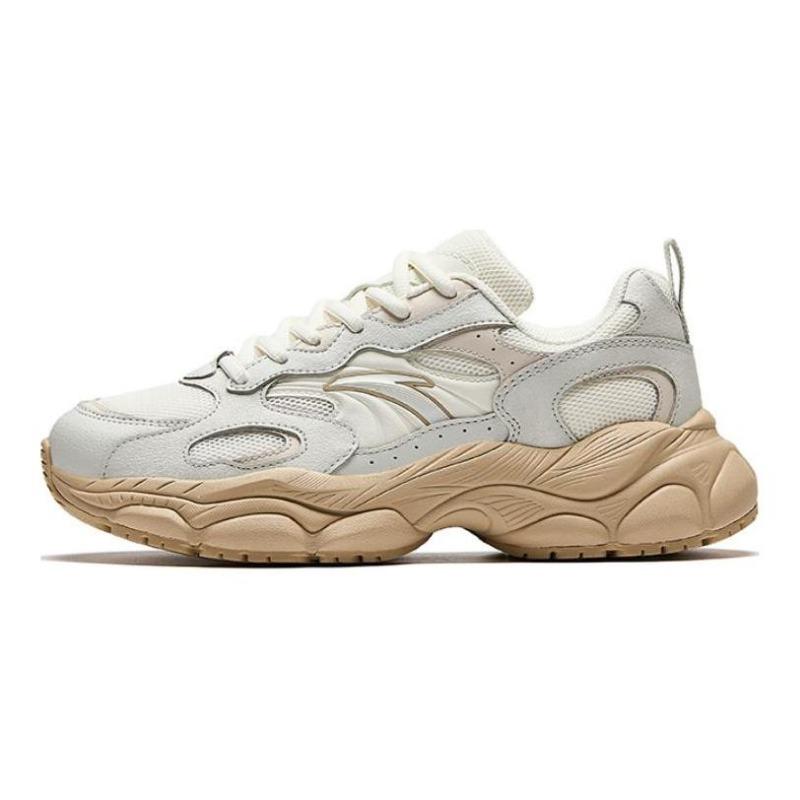 Anta Women Mini Millennium Low-Top Casual Shoes White Rice Gray 122518812-3 36