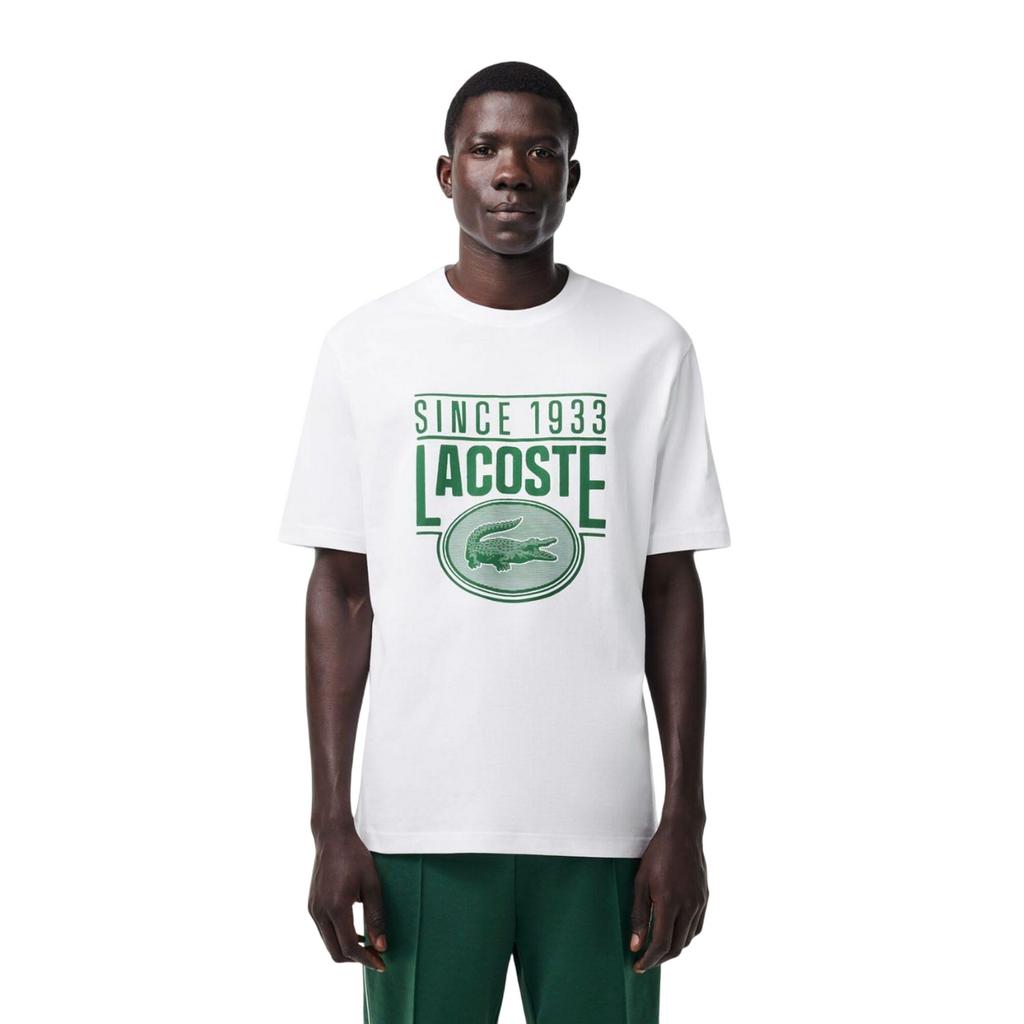 Lacoste Mens Printed Heavy Cotton Loose Fit T-Shirt