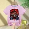 Maglietta Stranger Demogorgon Stampata per Bambini Ragazzi Ragazze Manica Corta Classica 1983 Design Sottosopra T-Shirt Regalo per Bambini