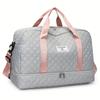 Large Capacity Multifunctial Travel Bag, Spacious Diamd Pattern Sports and Fitness Bag, Portable Weekender Overnight Bag