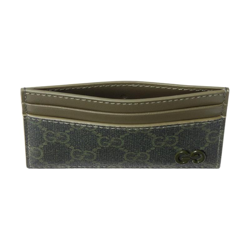 Gucci GG Monogram GG Pattern Canvas Coin Purse Card Holder Men and Women Same Style Couple Model Forest Green