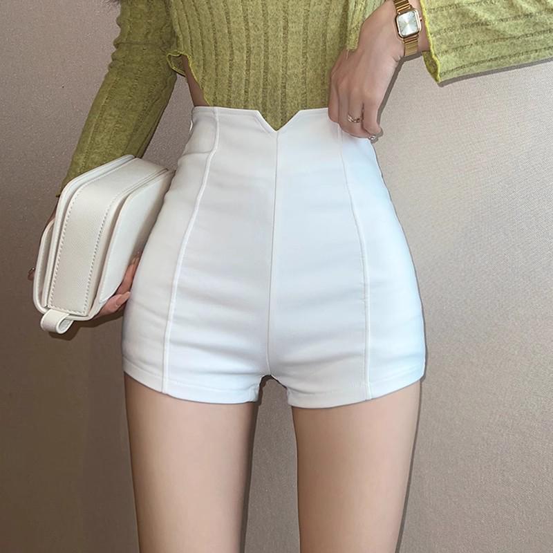 Autumn/Winter 2025 Women's High Waist Korean A-line Wide Leg Shorts - Slimming, Elastic, Versatile Casual Booty Shorts