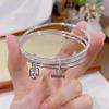 Three Lives Three Worlds Pure 9999 Sterling Silver Bracelet for Women - Young Style Gift for Girlfriend