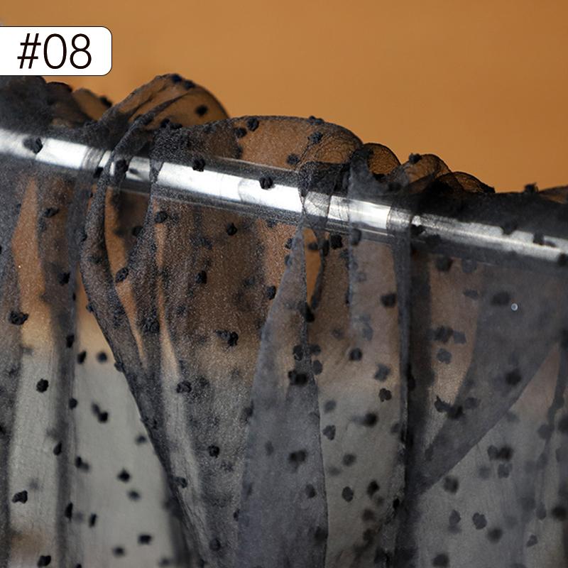 Seersucker Lace Fabric Black Polka Dot Tulle Fabric for Wedding Dress Bridal Veil Tutu Dress Baby Girls Puffy Clothing Sewing