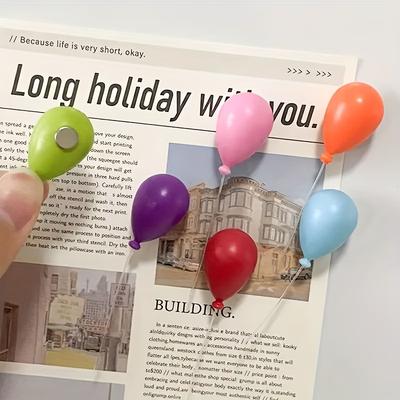 6Pcs Random Color Macaron Fridge Magnets Cute Creative Magnetic Stickers for Whiteboard Note Decor