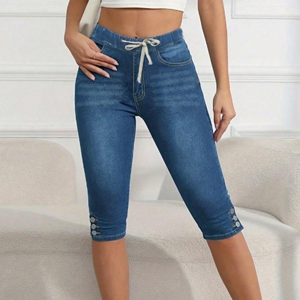 Dámské Skinny Trend Roztrhané Ležérní Módní Džíny s Úzkou Nohavicí