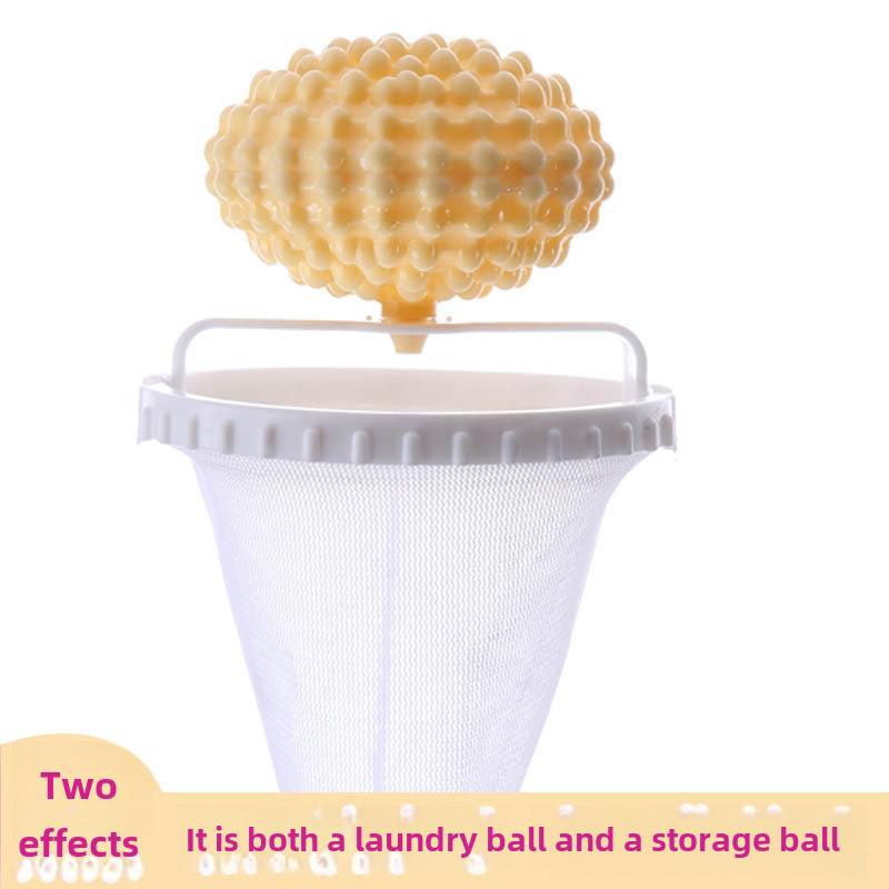 Plovoucí síťový sáček na vlasový filtr pro pračky - sáček a míček na odstraňovač vlasů