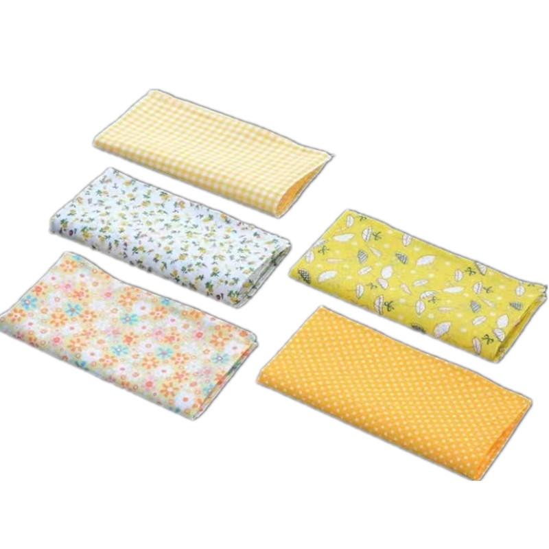 5Pcs 36x36cm 100% Cotton Flower Printed Women Handkerchiefs Soft Absorbent Sweat Square Towels Wedding Party Gift