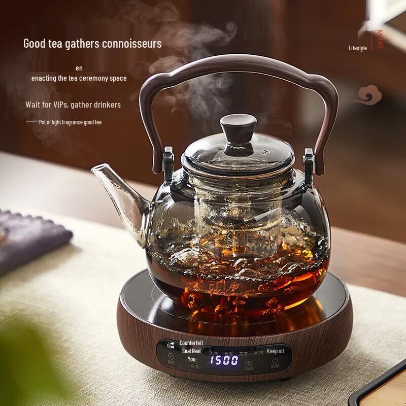 YIHUTEA High Borosilicate Glass Teapot with Tea Infuser