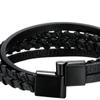 Punk Braided PU Leather Bracelet Tribal Gothic Gift Cuff Wrap for