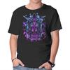 Unisex Crew Neck T-Shirt Gundam Neon Graphic Short Sleeve Casual Tee