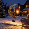 Decorative Pathway Lighting for Patios Solar Christmas Yard Stakes Light, Nutcracker Soldier/Angel/Red Bird/Snowman Outdoor Garden Lamp, Gift