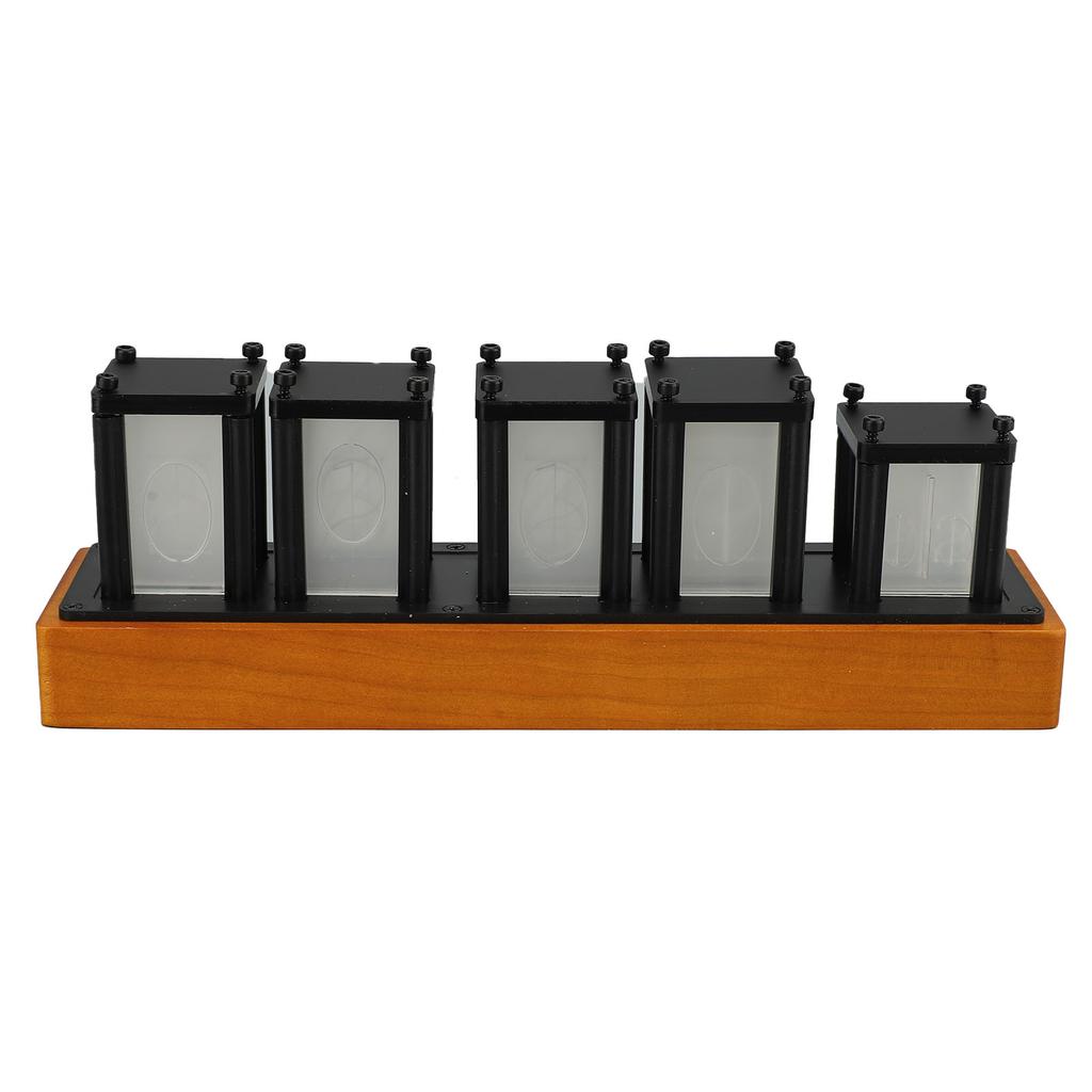 Nixie Tüplü Saat 12 24 Saat Gösterimi Retro Dekoratif RGB Parlaklık LED Dijital Masa Saati Ofis İçin