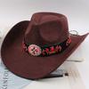 Western Cowboy Style Tibetan Fashion Top Hat Autumn/Winter New Collection Deer Skin Velvet Large Edge Riding Hat