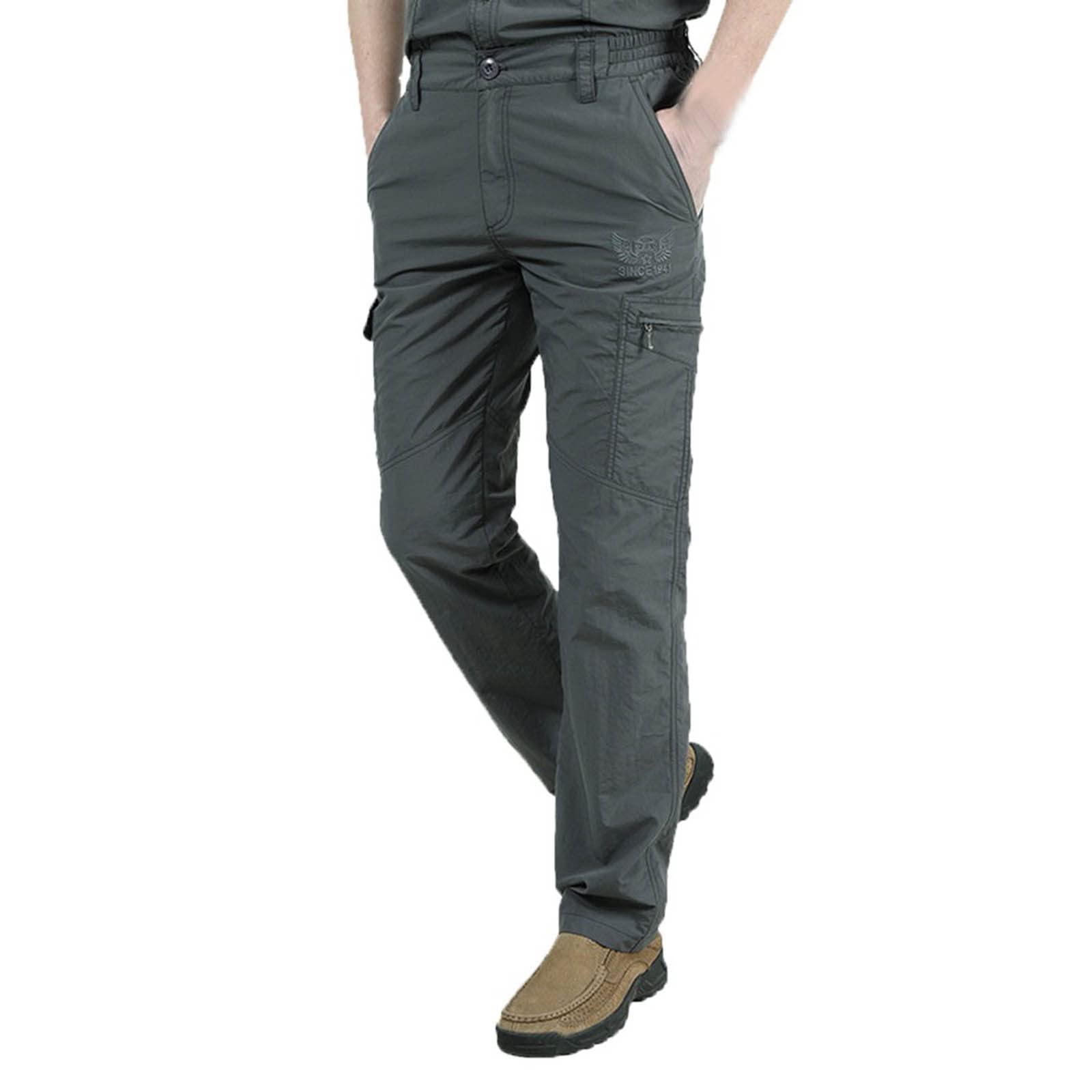 

Men s Fashionable Color Quick Drying Pants Loose Multi Pocket Work Pants Long Pants XXXL