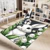 1PC rabbit flowers Non-Slip Floor Carpet Compatible for Office&Living Room&Bedroom&Dining room - Flat - Weave Machine-S0316