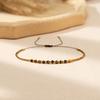 Bohemian colored rice bead bracelet women's ins wind niche faceted stone adjustable hand rope jewelry tide