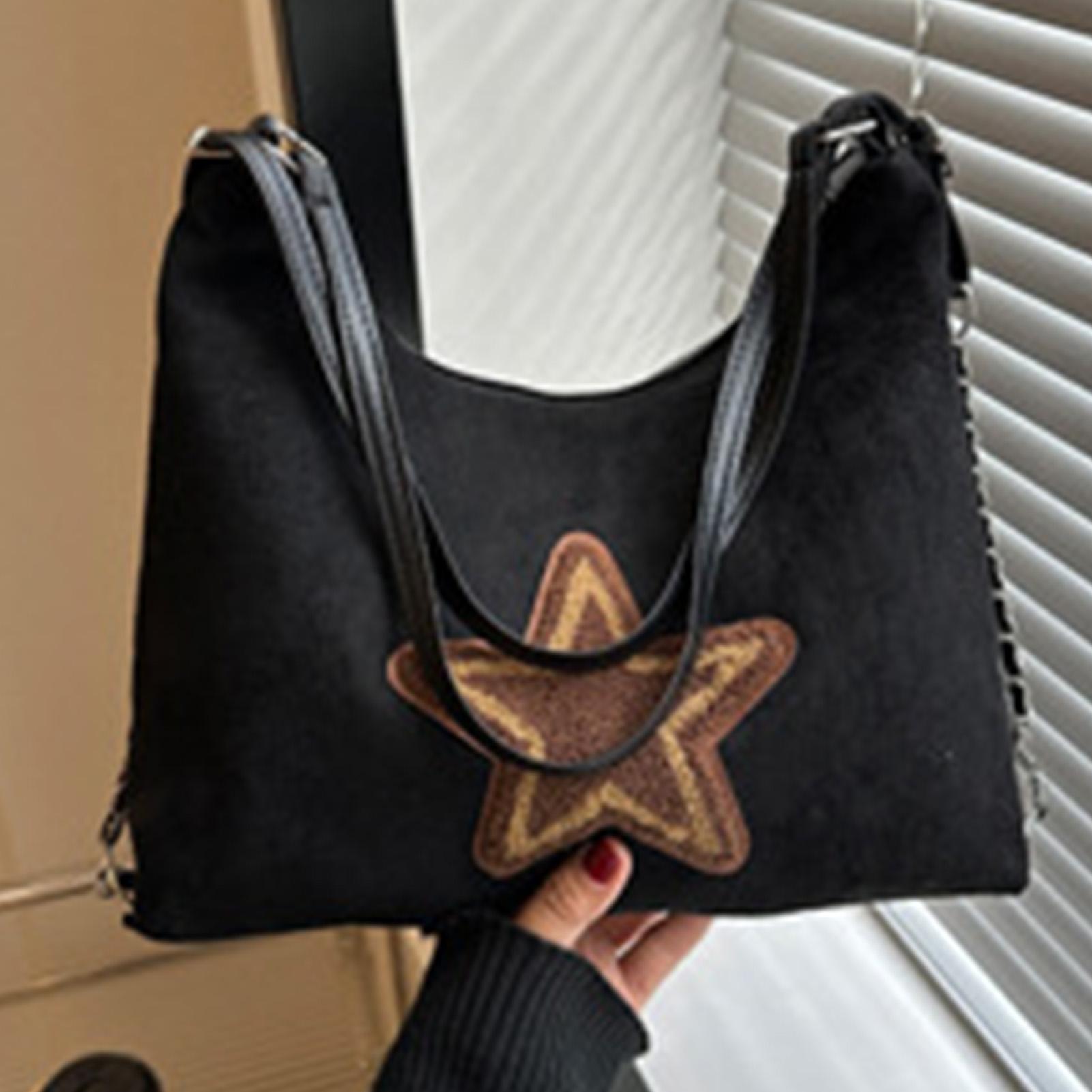 Women Shoulder Bag Large Capacity Retro Casual Fashionable Brushed Lady Backpack Purse for Dating Work Travel Black One 1190₽