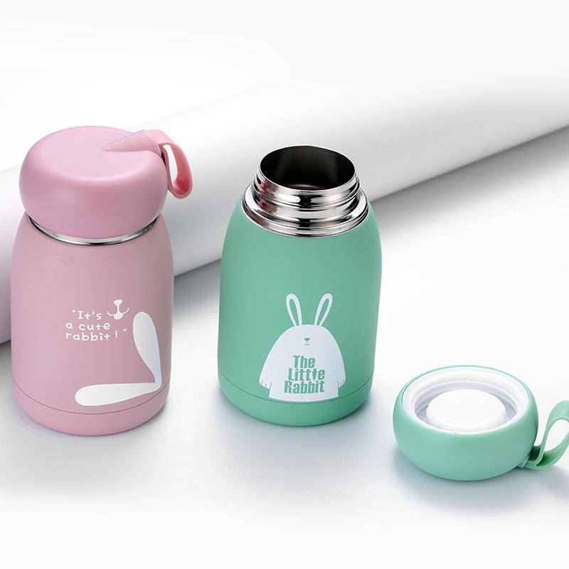 Adorable Large Thermos Cup with 304 Stainless Steel Liner & Cup Brush - Customizable Logo for Gifts & Promotions