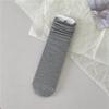 Women's Ribbed White & Gray Lace Trim Socks - Trendy Miu Style