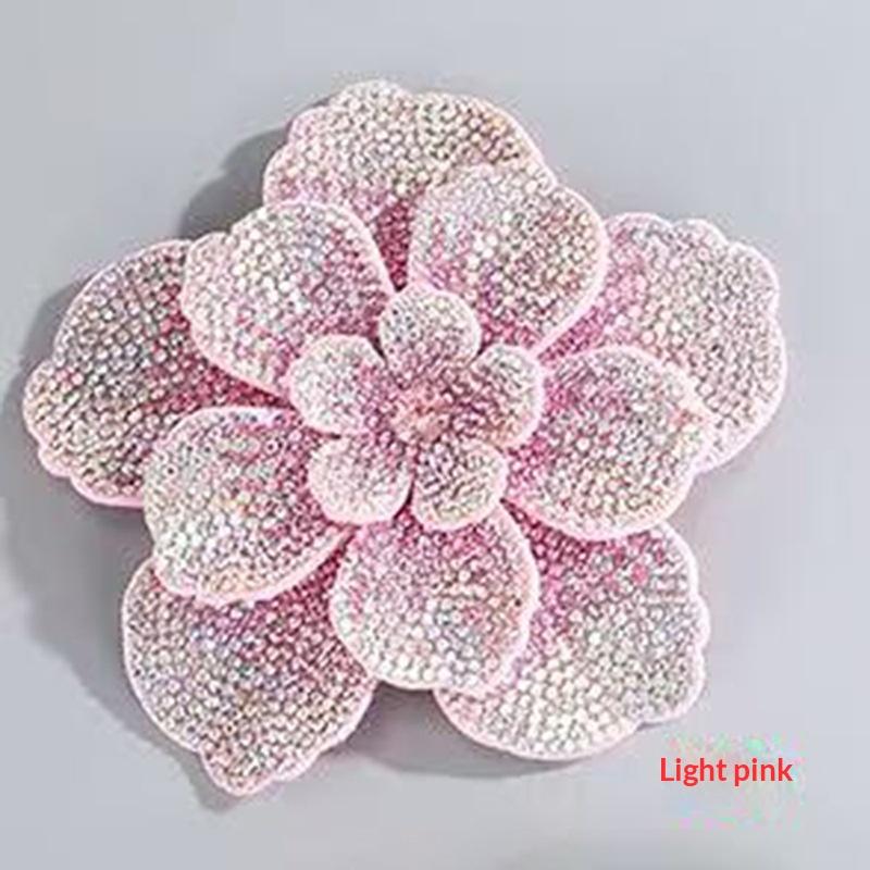 Factory Hot Sale Shoes Flower Three-layer Cloth Fabric Patch Flower Rhinestone Handmade DIY Clothing Bag Accessories