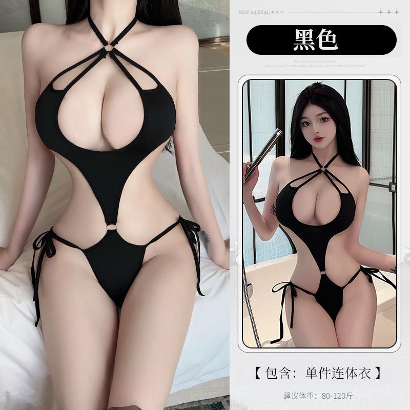 Romantic Field Sexy Lingerie Women's Sexy Uniform Seduction Straps Tights Nightclub Sexy Onesie Set