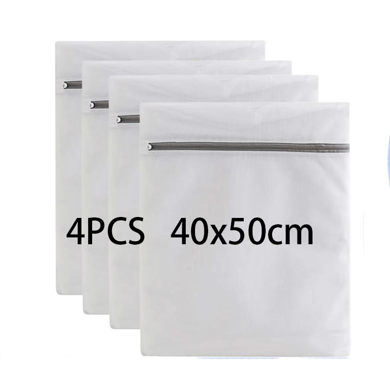 4/3 Pcs Mesh Laundry Bags Set Delicate Lingerie Wash Bags Anti-deformation Winding College Dormitory Dirty Clothes Storage Bags