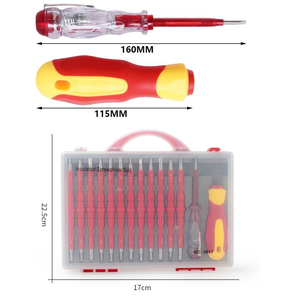 26 In 1 Insulated Screwdriver Set 1000V Magnetic Screw Driver Bits Hand Tools Multifunctional Manual Screwdriver