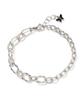 Surgical Mix Chain Butterfly Charm Bracelet (PLT-BR-003_SV)