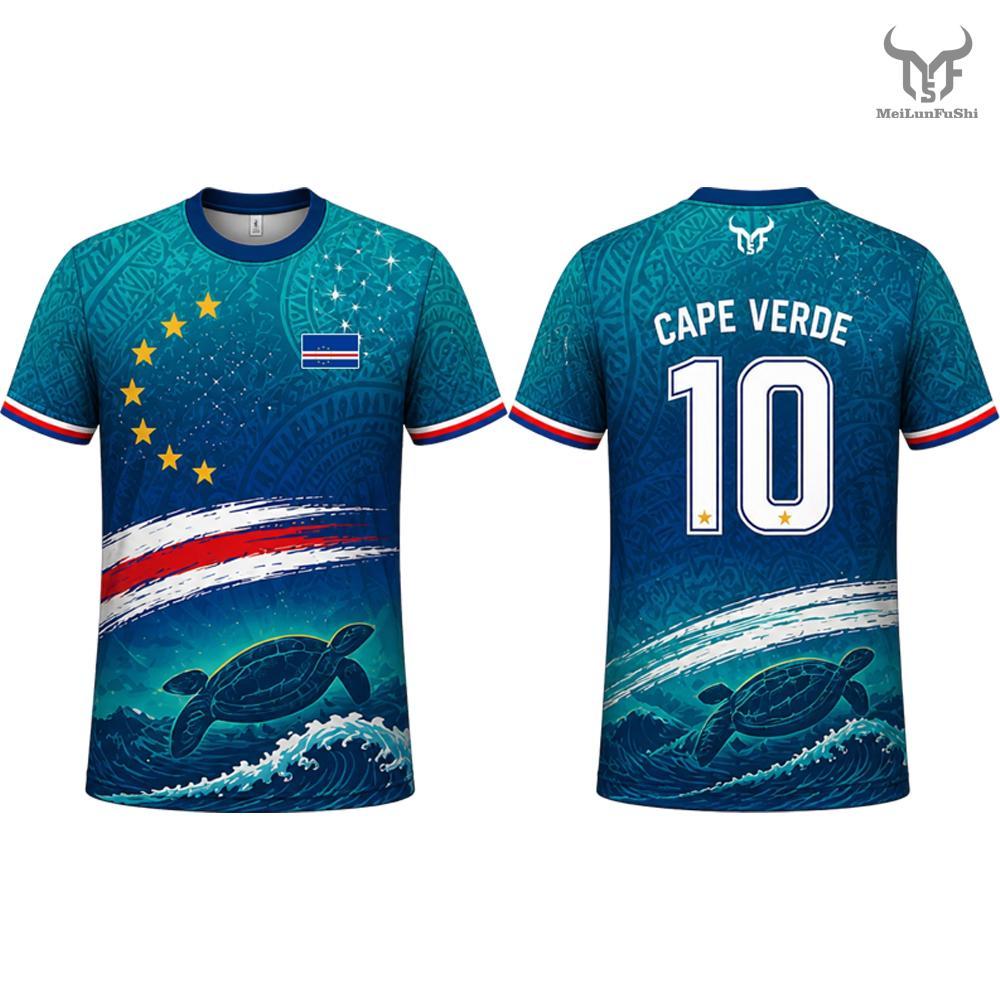 2026 New Cape Verde Flag Printed T-shirt Men And Women Quick Dry Breathable Outdoor Sports Jersey Summer Casual Football Tee