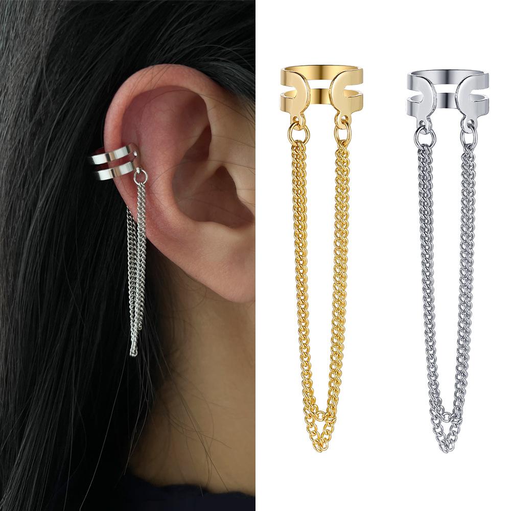 Delicate Tassel Clip Earrings Female Buckle Ear Cuff No Piercings Fake Cartilage Ear for Women New Fashion Jewelry Gifts