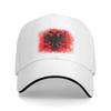 Custom Albania Flag Baseball Cap Unisex Women Adjustable Albanian Eagle Coat of Arms Dad Hat Outdoor