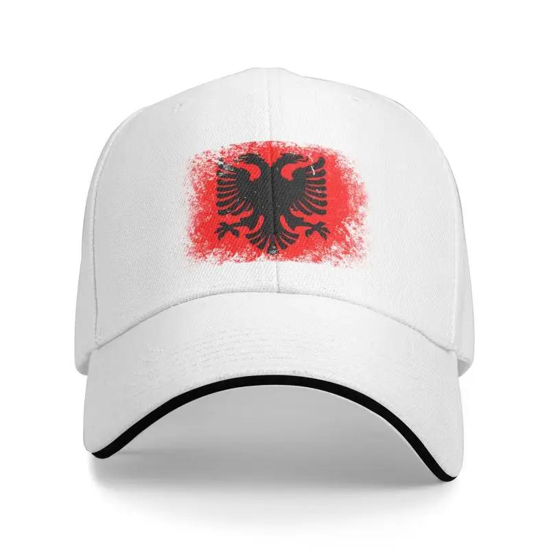Custom Albania Flag Baseball Cap Unisex Women Adjustable Albanian Eagle Coat of Arms Dad Hat Outdoor