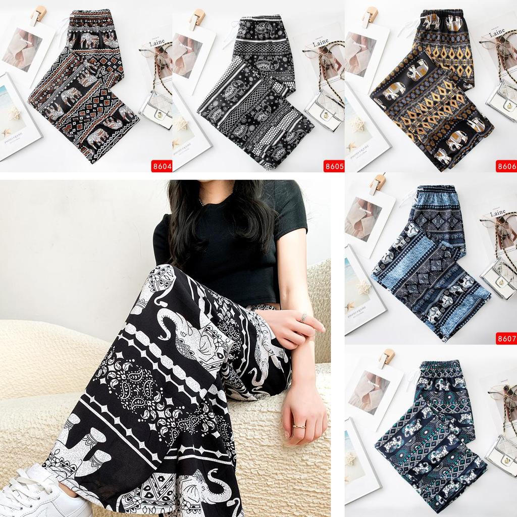 Elephant Yoga Pants With High Waist And Wide Legs For Summer Casual Wear