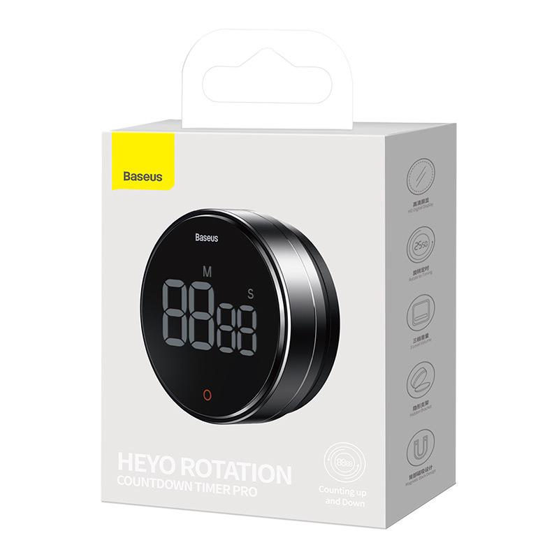

2026 Black Obsidian Pro Multifunctional Kitchen Timer with LCD Countdown