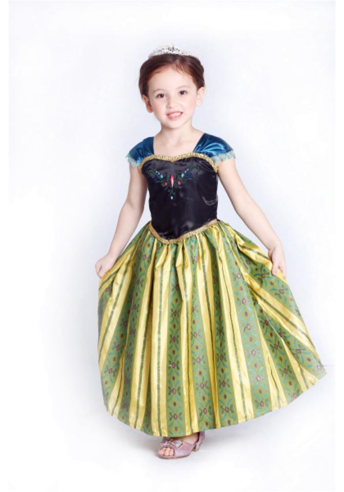 Kids' European & American Frozen Anna Princess Dress - Christmas Performance Costume