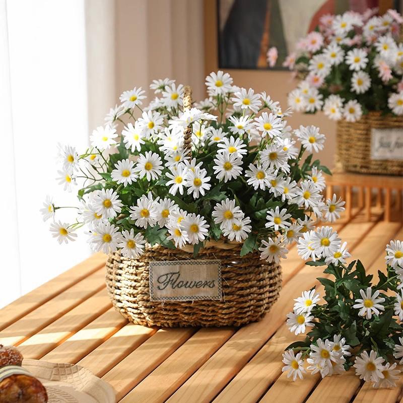 9 Head Korean Style Artificial Small Daisy Rural Home Decoration Outdoor Decoration Small Handle Bouquet Chrysanthemum