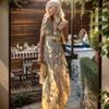 European and American New Women's Dress, Sexy V-neck Suspender Dress