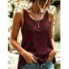 Summer Plus Size Sleeveless Camisole Vest Women 3D Printed O Neck Casual Versatile Simple Vest Tops