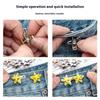 1 Pair Women Adjustable Metal Star Belt Seamless Invisible Waistband Buckle Jean Waist Tightening Tool No Sewing Required