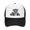 Ring Tailed Lemur  Ink Illustration Baseball Cap Beach Outing Sailor Cap for Men Hat Baseball Cap Kids Hat Mens Tennis Womens