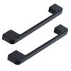 2pcs Cabinet Pulls Black Zinc Alloy Kitchen Drawer Handles with Screws for Drawer Wardrobe Cupboard Door