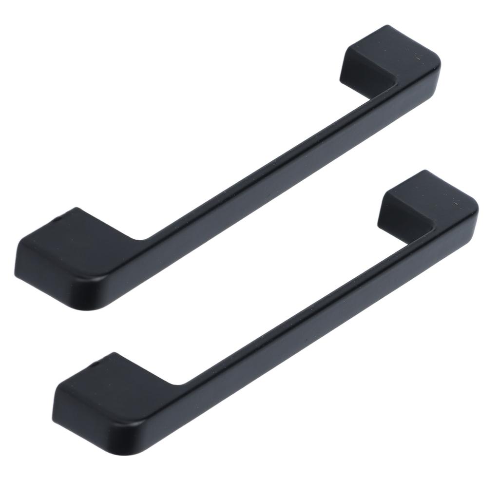 2pcs Cabinet Pulls Black Zinc Alloy Kitchen Drawer Handles with Screws for Drawer Wardrobe Cupboard Door