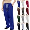 Herren-Jogginghose Mit Elastischem Bund, Gerades Und Weiter Beinschnitt, Lockerer Schnitt, Mit Taschen Am Bund.