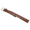 Watch Band PU Leather Alloy Pin Buckle Sweatproof Soft Breathable Replacement WatchbandBrown