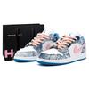 Air Jordan 1 Mezclilla, Cuero Resistente a la Abrasión Resistente a la Abrasión Zapatillas de Baloncesto Bajas Vintage para Mujer Azul DM8947-100(Team-BOX)