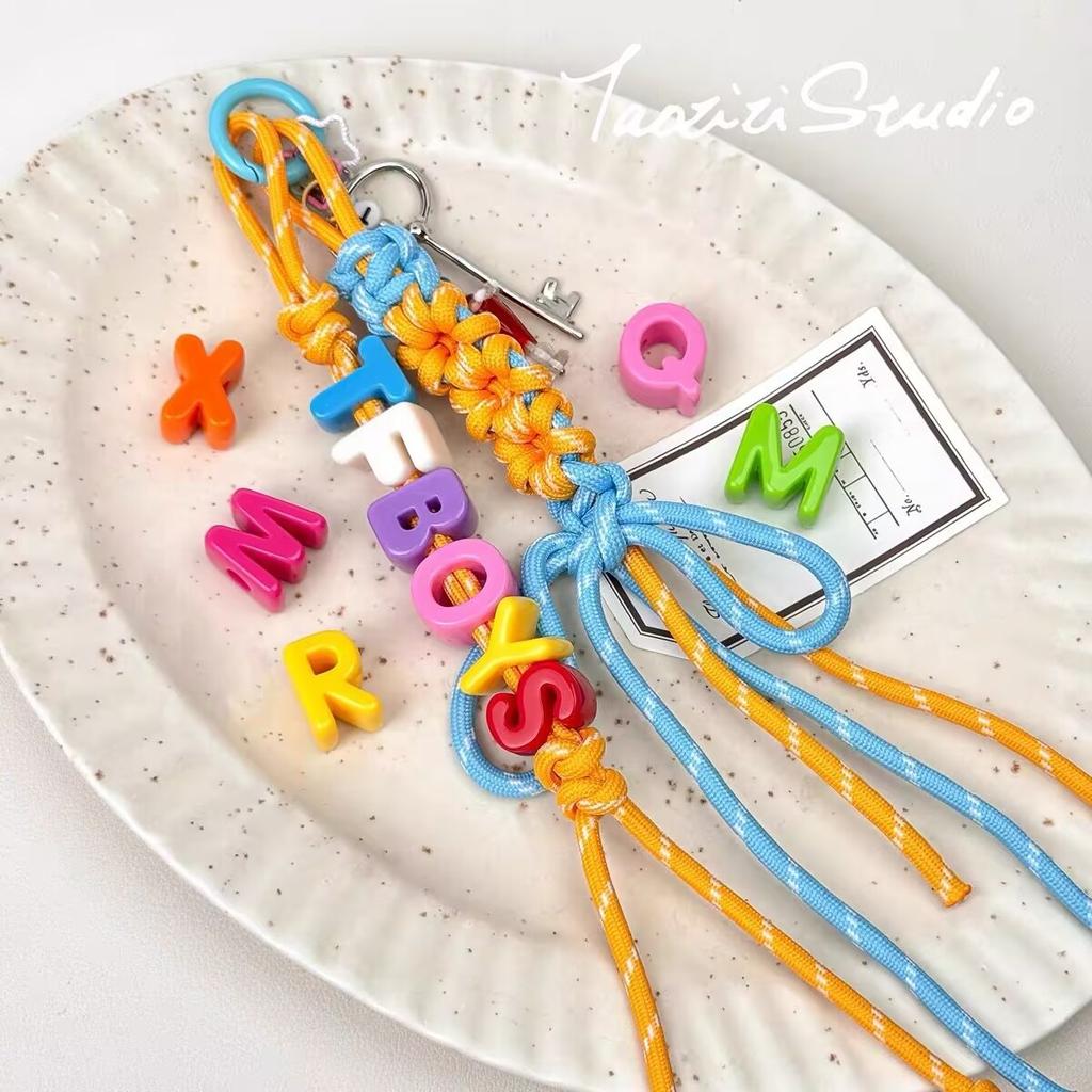 10pcs 20mm Mixed Alphabet Letter Beads Big Hole Charms Beads for Making Jewelry Diy Handmade Key Chain Accessories