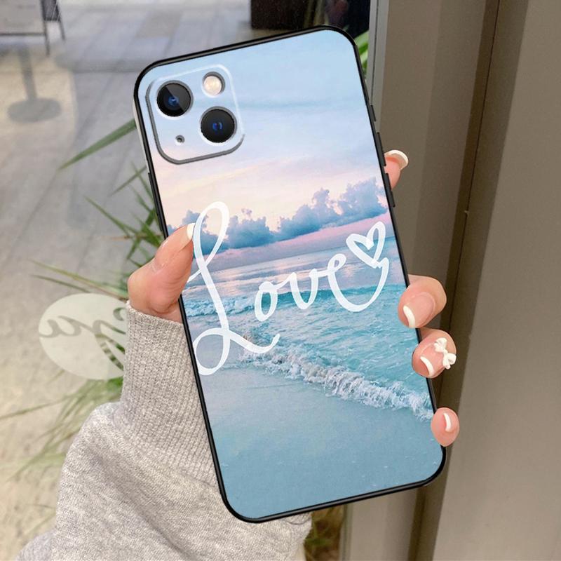 Liebe Sommer Hülle Für iPhone 16 Pro Max 15 14 12 11 13 17 Pro Max Plus 12 13 Mini 16e 17 Air Rückabdeckung